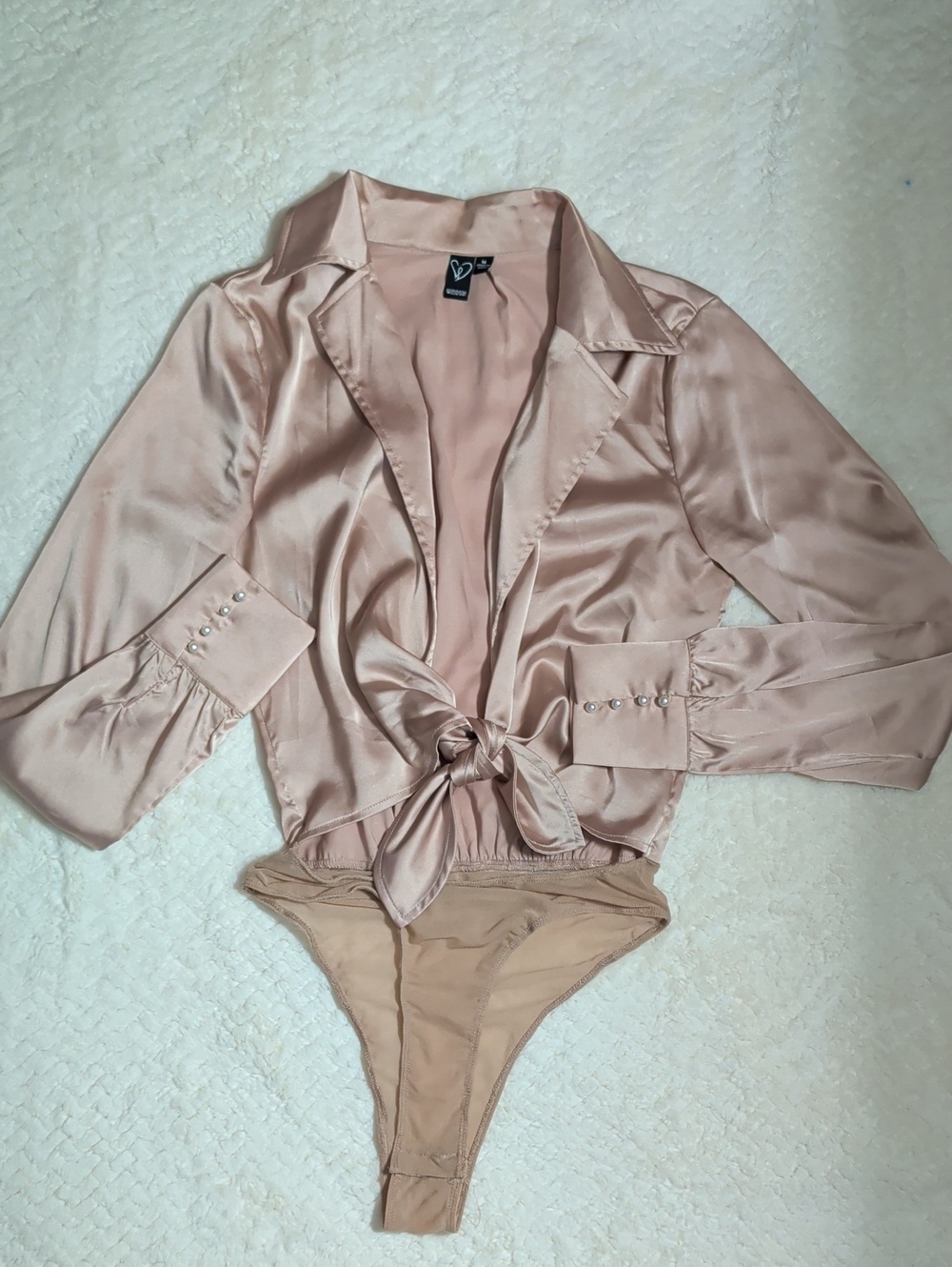 Windsor Satin Blush Pink Shell Top